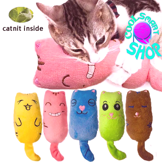 Teeth Grinding Catnip Toys Interactive Plush Cat Toy Pet Kitten Chewing Claws Thumb Bite Cat mint For Cats Funny Little Pillow