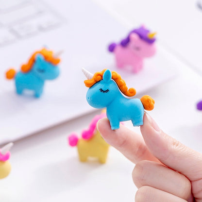 1 PCS Cute Kawaii Unicorn Eraser Children Erasers for Kids Gift Novelty Creative Pencil Rubber Student School Office Supplies