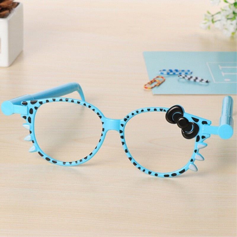 1 Piece Kawaii Ballpoint Pen School Creative Stationery Office Gift Cute Chancery Glasses Bow Writing Supplies Blue blue