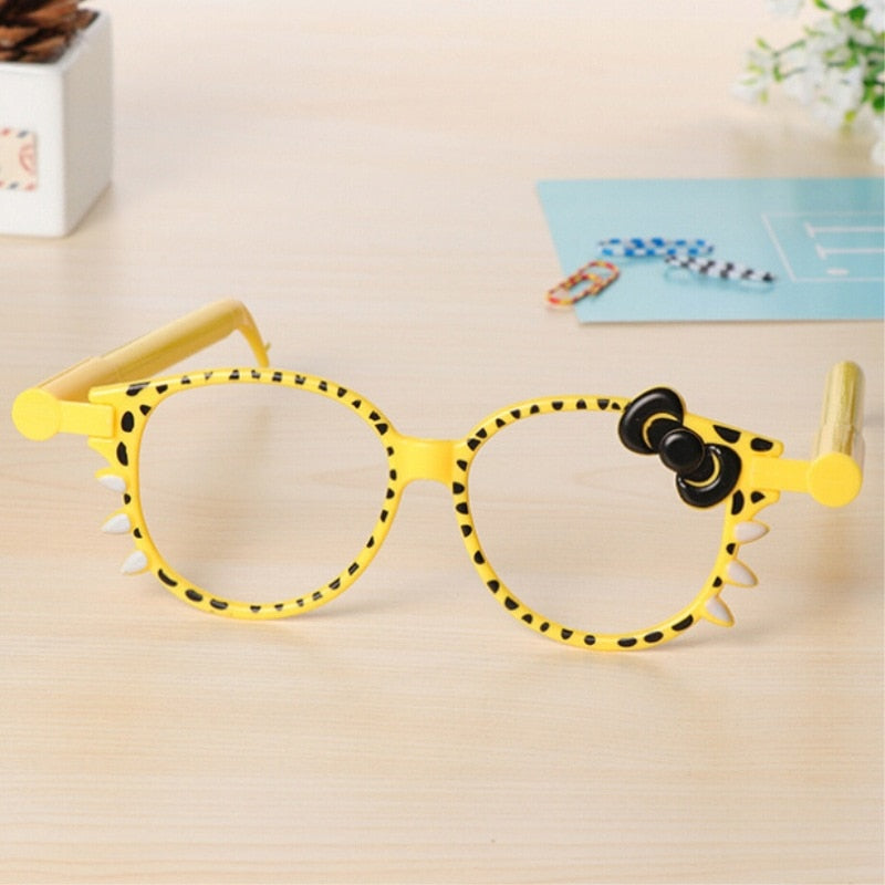 1 Piece Kawaii Ballpoint Pen School Creative Stationery Office Gift Cute Chancery Glasses Bow Writing Supplies Blue yellow