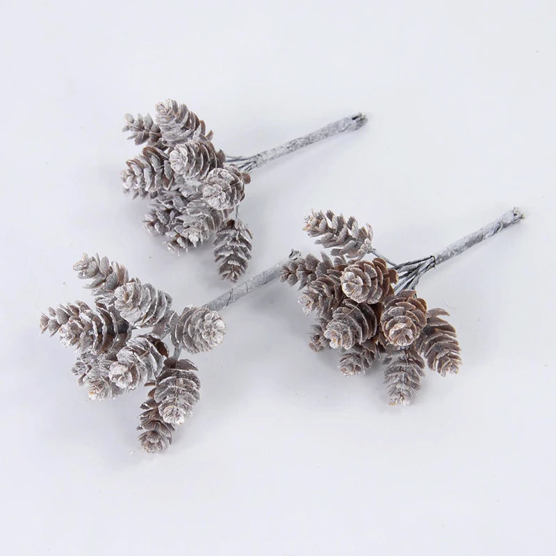 10/20pcs Christmas Pine Cone Artificial Plant DIY Wreath Gift 2023 Christmas Decoration for Home Xmas Tree Ornament Navidad Noel