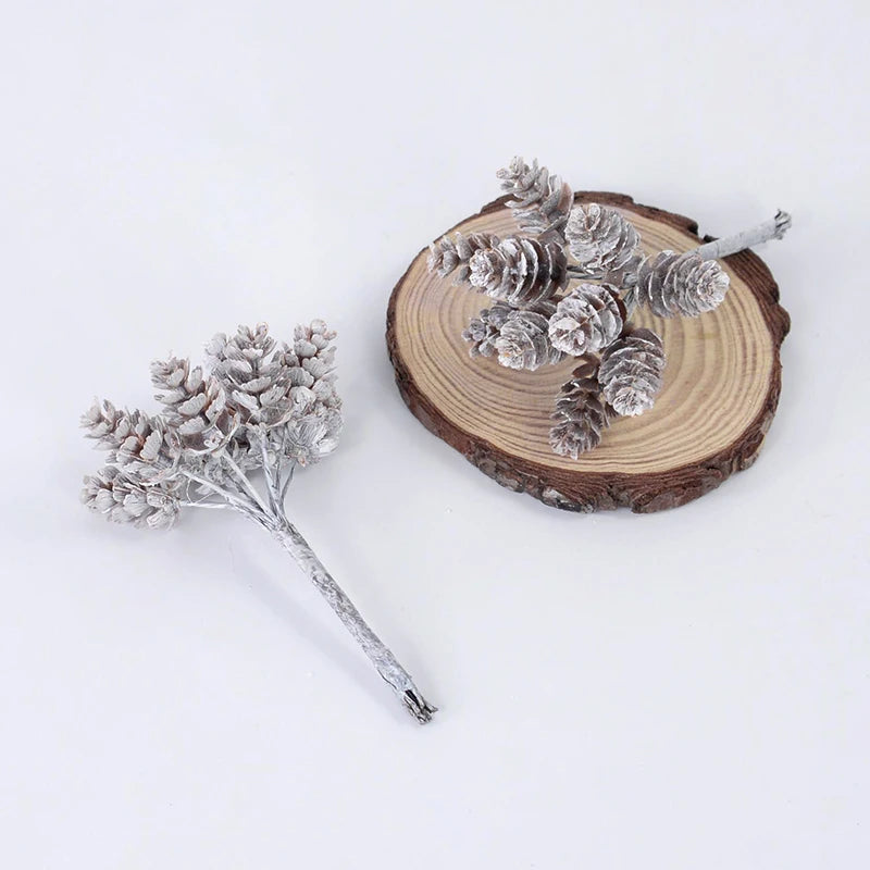 10/20pcs Christmas Pine Cone Artificial Plant DIY Wreath Gift 2023 Christmas Decoration for Home Xmas Tree Ornament Navidad Noel