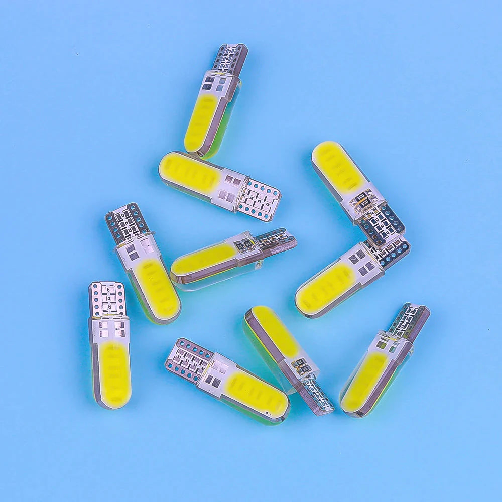 10Pcs 12V T10 Cob 4/6/12 Smd Led Auto Interior Bulb Canbus Error Free White 5730 Led Car Side Wedge Light Bulb License Lamp