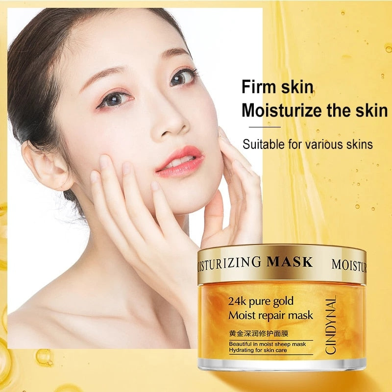120g Face Cream Collagen Anti Wrinkle Moisturizer Cream Whitening Anti Aging 24k Gold Sleeping MaskFirming Nourishing Face Care