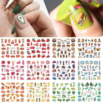 12pcs Valentines Manicure Love Letter Flower Sliders for Nails Inscriptions Nail Art Decoration Water Sticker Tips GLBN1489-1500 BN1789-1800