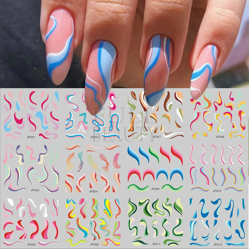 12pcs Valentines Manicure Love Letter Flower Sliders for Nails Inscriptions Nail Art Decoration Water Sticker Tips GLBN1489-1500 JF001-012