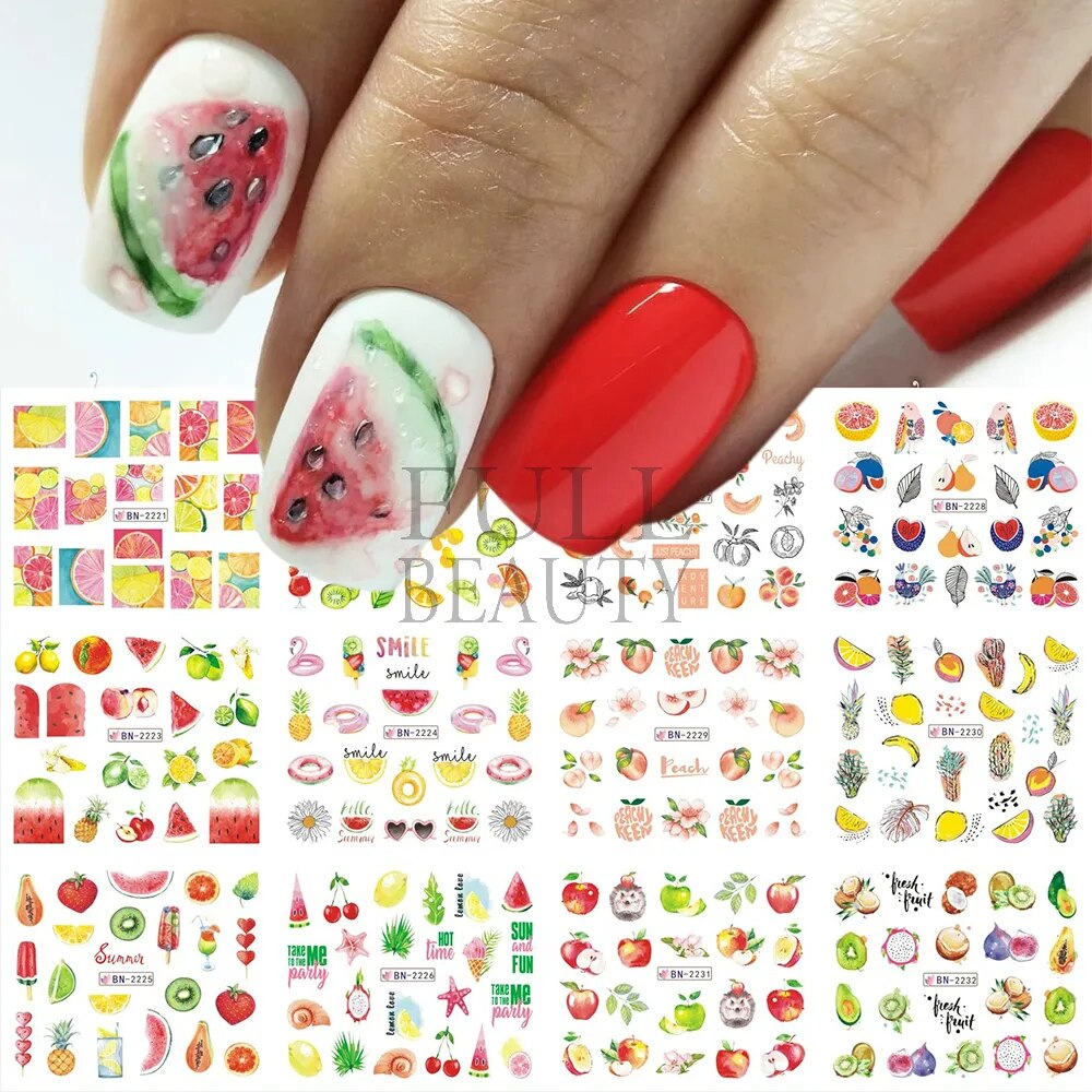 12pcs Valentines Manicure Love Letter Flower Sliders for Nails Inscriptions Nail Art Decoration Water Sticker Tips GLBN1489-1500 BN2221-2232
