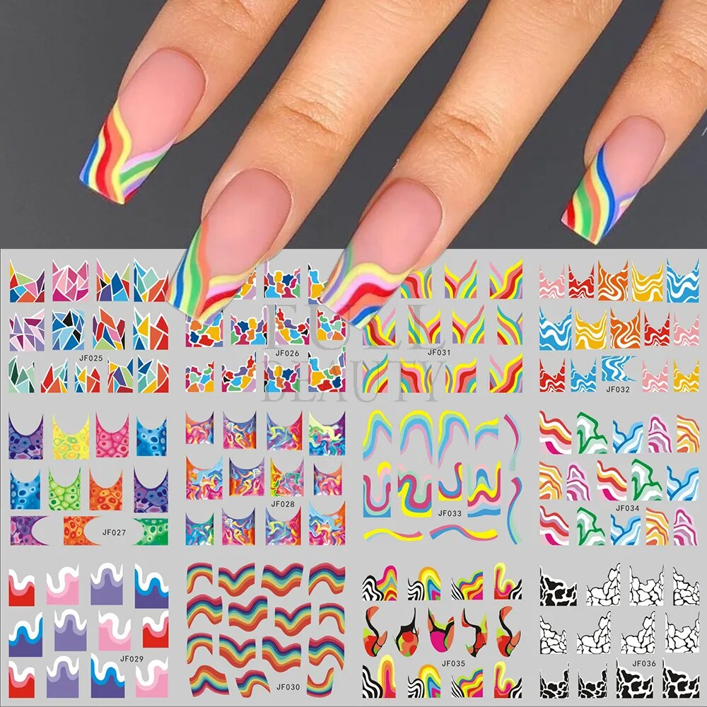 12pcs Valentines Manicure Love Letter Flower Sliders for Nails Inscriptions Nail Art Decoration Water Sticker Tips GLBN1489-1500 JF025-036