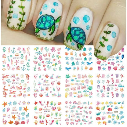 12pcs Valentines Manicure Love Letter Flower Sliders for Nails Inscriptions Nail Art Decoration Water Sticker Tips GLBN1489-1500 BN1813-1824