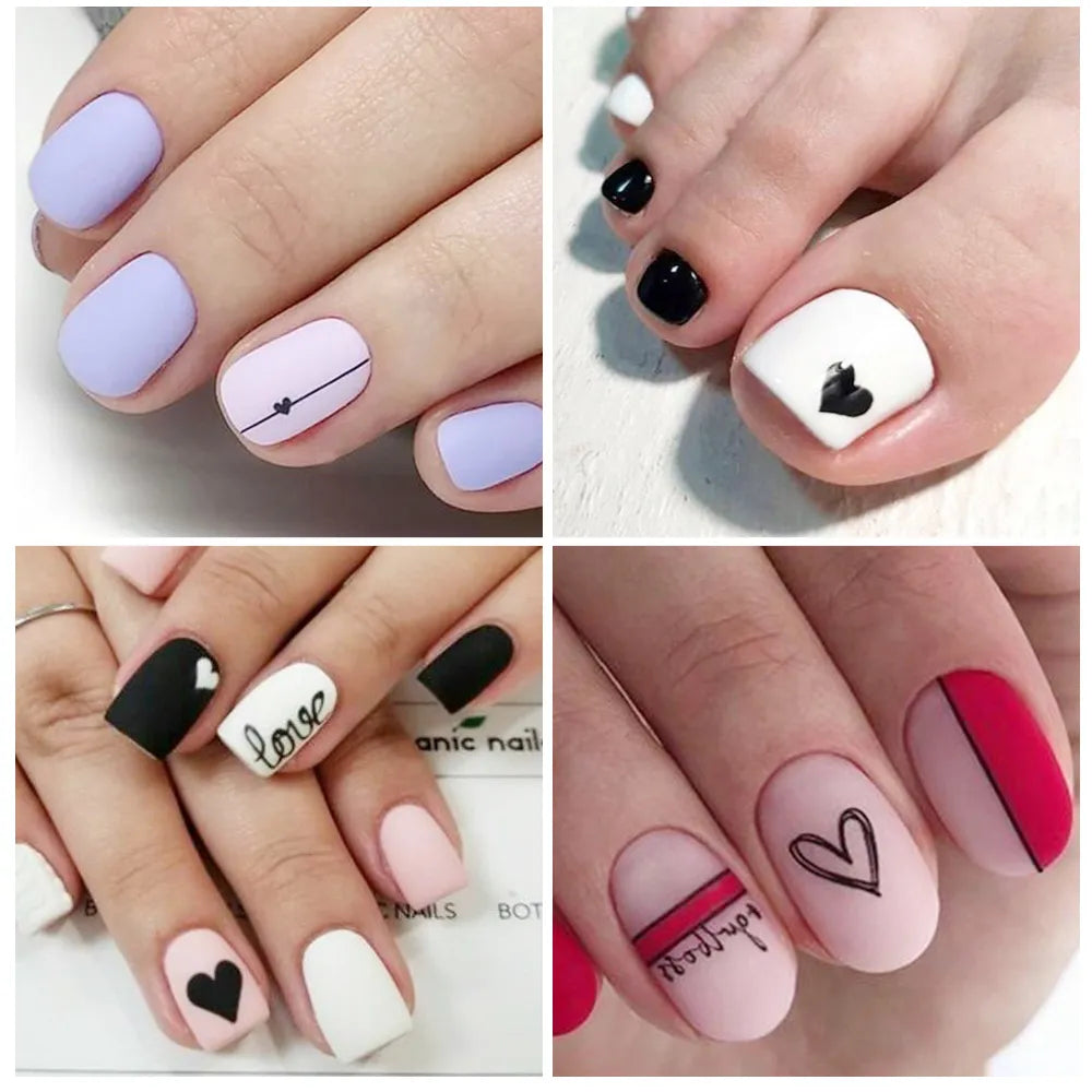 12pcs Valentines Manicure Love Letter Flower Sliders for Nails Inscriptions Nail Art Decoration Water Sticker Tips GLBN1489-1500