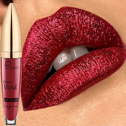 18 Colors Glitter Lip Gloss Waterproof Long Lasting Diamond Matte To Shimmer Metallic Liquid Lipstick Women Lips Makeup Cosmetic