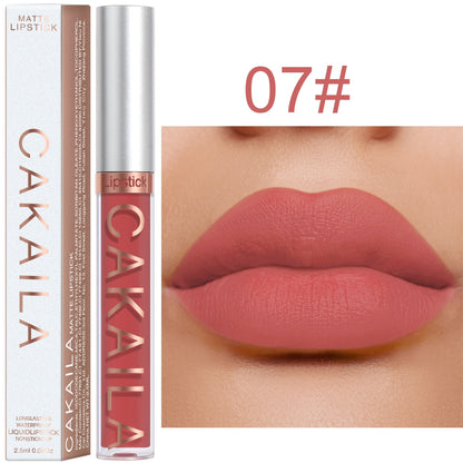 18 Colors Matte Lipgloss Wholesale Cheap Liquid Lipstick Makeup Lip Color Batom Long Lasting Sexy Red Pink Nude Lip Gloss Bulk 7
