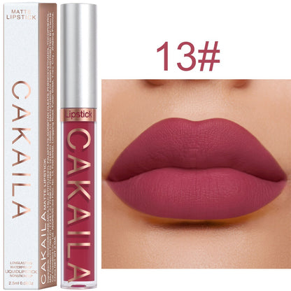 18 Colors Matte Lipgloss Wholesale Cheap Liquid Lipstick Makeup Lip Color Batom Long Lasting Sexy Red Pink Nude Lip Gloss Bulk 13