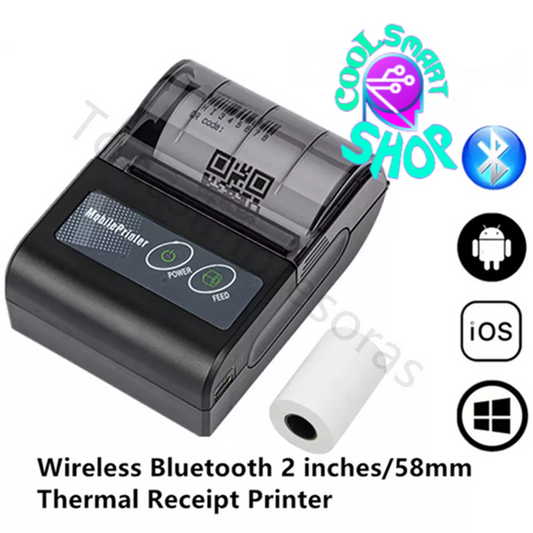 Mini Portable Thermal Printer Wireless Receipt Printer 58mm Ink-free USB BT ESC/POS Windows Android PC Factura Impresora Termica