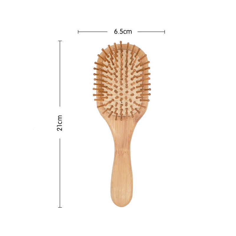 1PC Wood Comb Professional Healthy Paddle Cushion Hair Loss Massage Brush Hairbrush Comb Scalp Hair Care Healthy bamboo comb