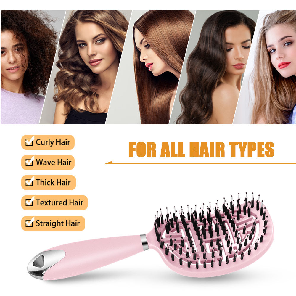 1Pc Curved Vented Hair Comb Massage Hair Brush Detangling Hairbrush Women Fast Blow Drying Wet Dry Curly Hair Styling Tools