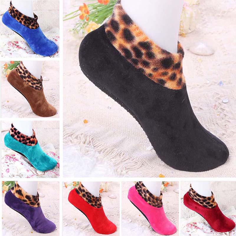 1pair Unisex Thicken Sock Winter Warm Men Women Non Slip Elastic Sock 8 Colors Home Indoor Bed Floor Socks Slipper