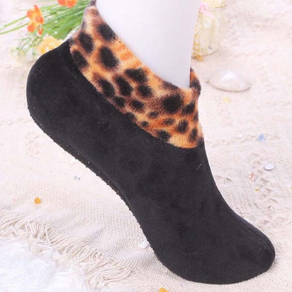 1pair Unisex Thicken Sock Winter Warm Men Women Non Slip Elastic Sock 8 Colors Home Indoor Bed Floor Socks Slipper Black