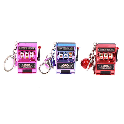 1pc Lucky Jackpot Mini Fruit Slot Machine Fun Birthday Keychain Gift Kids Educational Toy Coin Operated Games Gambling Machine