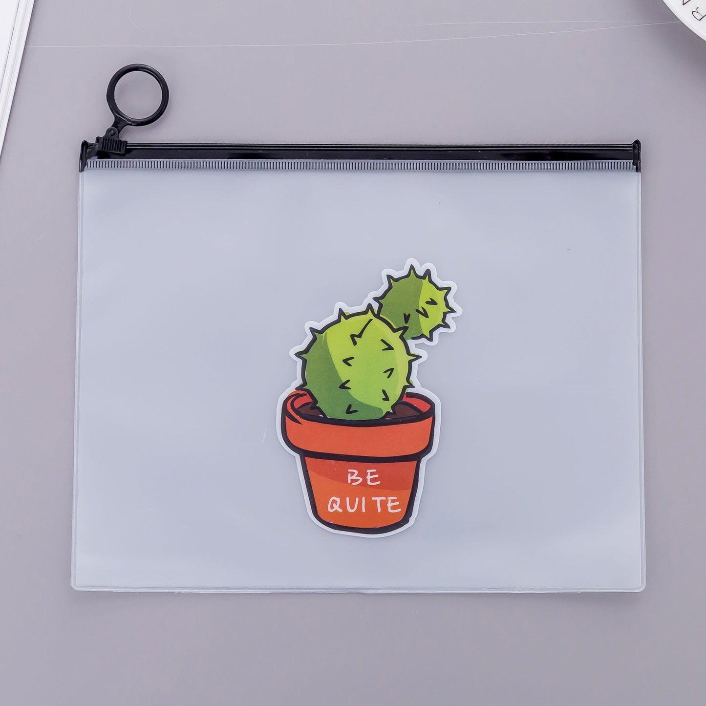 1pcs Simple Transparent Cartoon Cactus Pencil Case Kawaii Pencil Bag Office School School Supplies Stationery B