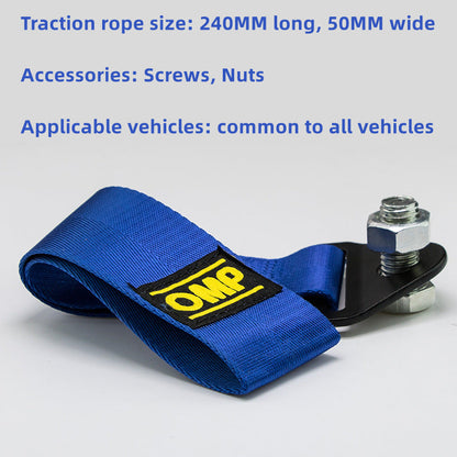 2-inch Nylon Tow Strap Universal Car Racing Tow Ropes Auto Trailer Ropes Auto Trailer Ropes Bumper Trailer Towing Strap