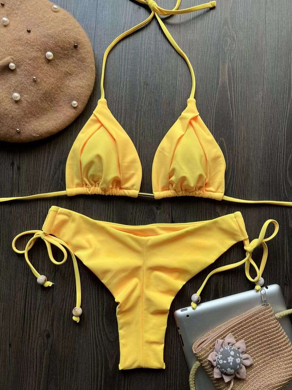 2023 Bikini Micro Sexy Bandage Swimsuit Women Push Up Swimwear Two Piece Bikini Set Solid Bather Bathing Suit Swim Suit Female