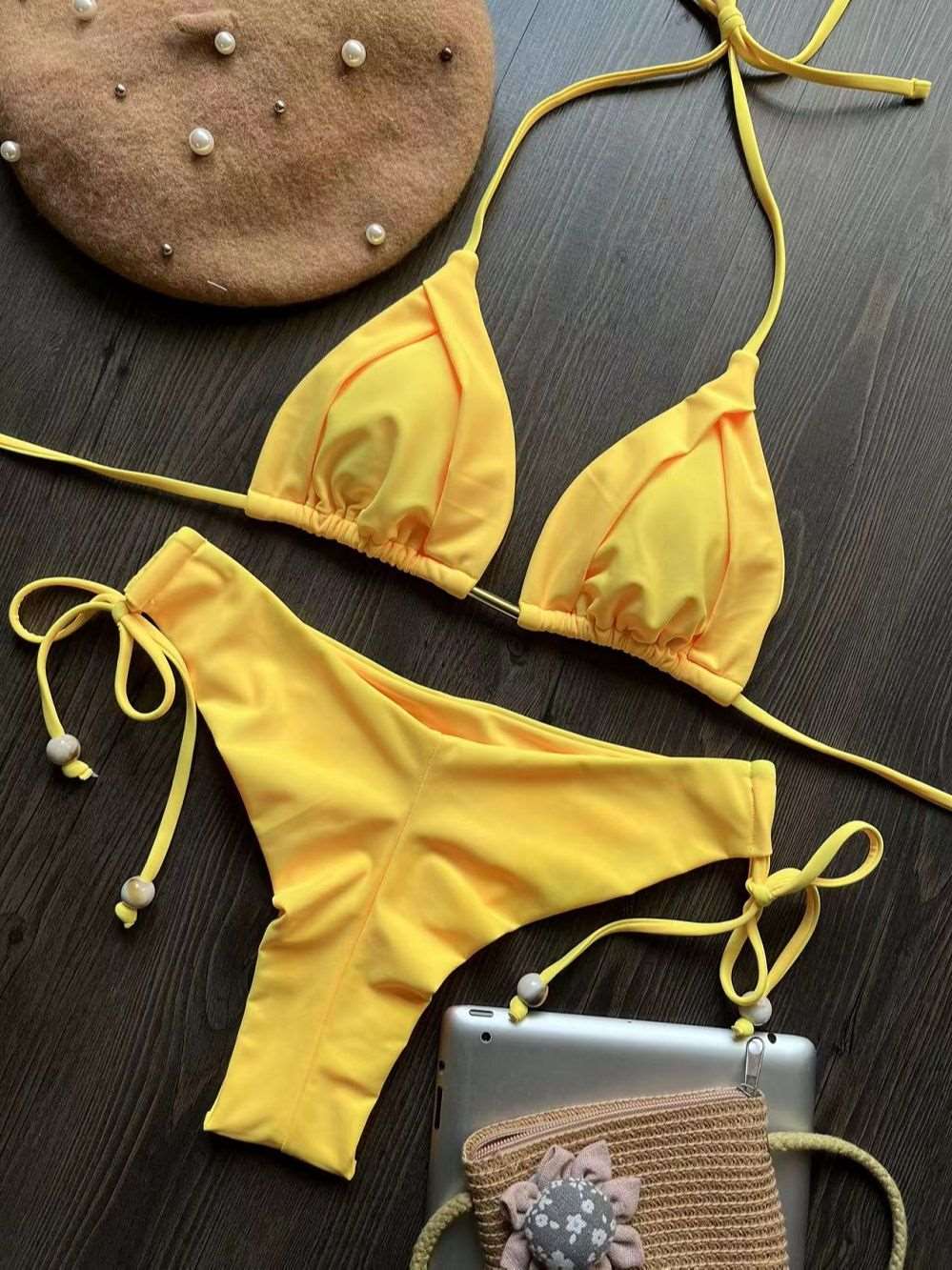 2023 Bikini Micro Sexy Bandage Swimsuit Women Push Up Swimwear Two Piece Bikini Set Solid Bather Bathing Suit Swim Suit Female