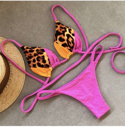 2023 Girls Ties Halter Brazilian Push Up Bikini Tassels Biquini Swimwear Strappy Bandage Swimsuit Beach Wear Bathing Suit Women S~XL TP02
