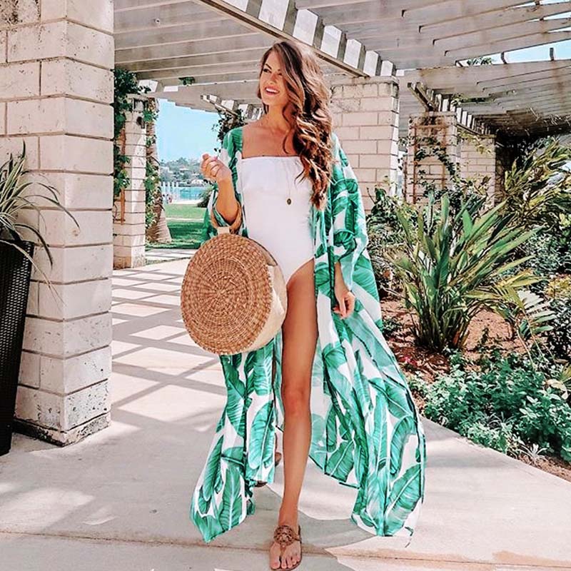 2023 Women Swimsuit Cover Up Sleeve Beach Tunic Dress Robe De Plage Solid White Cotton Pareo High Collar Beachwear ZS765G1 One Size