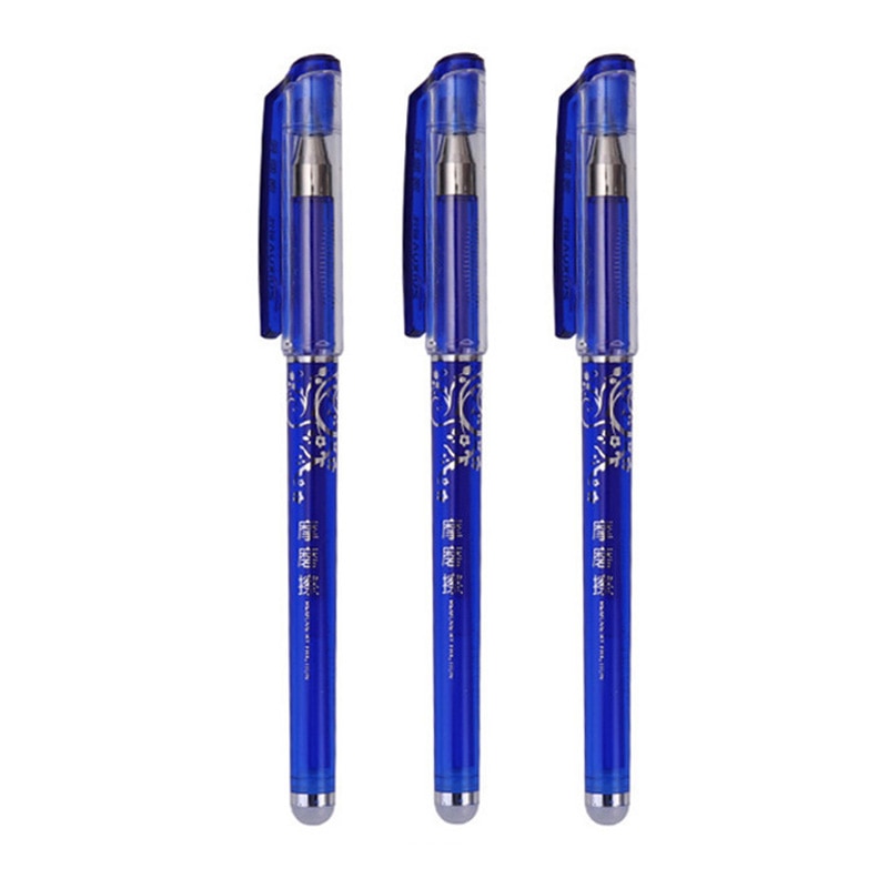 20Pcs Erasable Gel Pen Refill 0.35mm Black/Blue/Red/Green/Purple/Orange Ink Magic Erasable Pens Refills School Writing Supplies Only 3Pcs Blue Pen