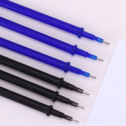 20Pcs Erasable Gel Pen Refill 0.35mm Black/Blue/Red/Green/Purple/Orange Ink Magic Erasable Pens Refills School Writing Supplies