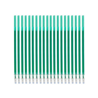 20Pcs/Set Color Erasable Gel Pen Refill Rods 0.5mm Colorful Ink Washable Handle Magic Erasable Pens For School Doodle Stationery 20pcs green Refills