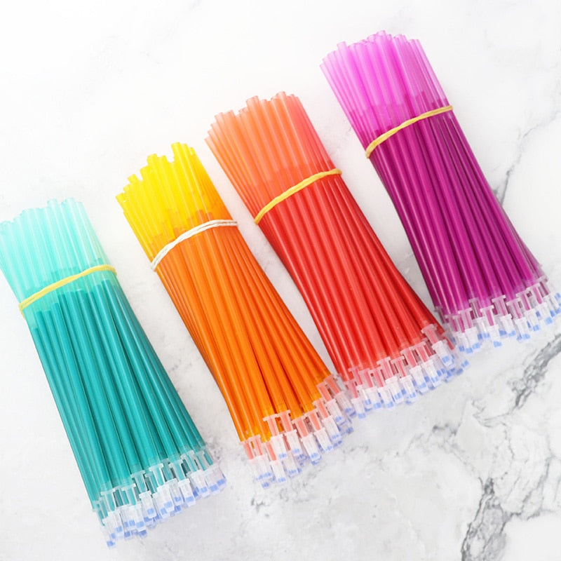 20Pcs/Set Color Erasable Gel Pen Refill Rods 0.5mm Colorful Ink Washable Handle Magic Erasable Pens For School Doodle Stationery