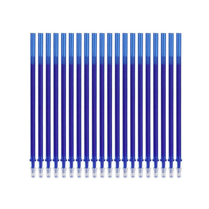 20Pcs/Set Color Erasable Gel Pen Refill Rods 0.5mm Colorful Ink Washable Handle Magic Erasable Pens For School Doodle Stationery 20pcs blue Refills