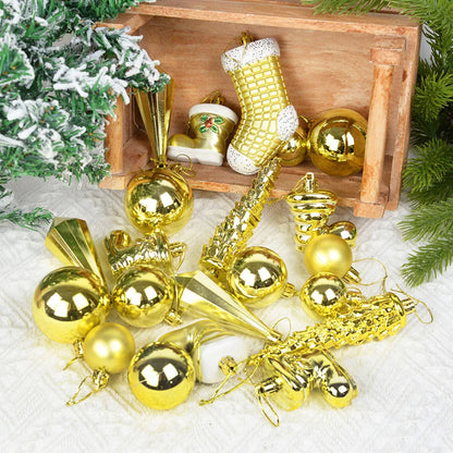 21Pcs/box Christmas Ball Ornaments Xmas Tree Hanging Ice Pendants Christmas Decorations For Home Navidad New Year Gift Noel