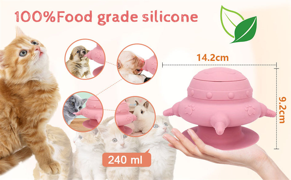 240ml Puppy Feeder with 4 Teats Puppy Bottles for Nursing Silicone Puppies Milk Feeder for Kittens Puppies Rabbits Cat Dog Bowls