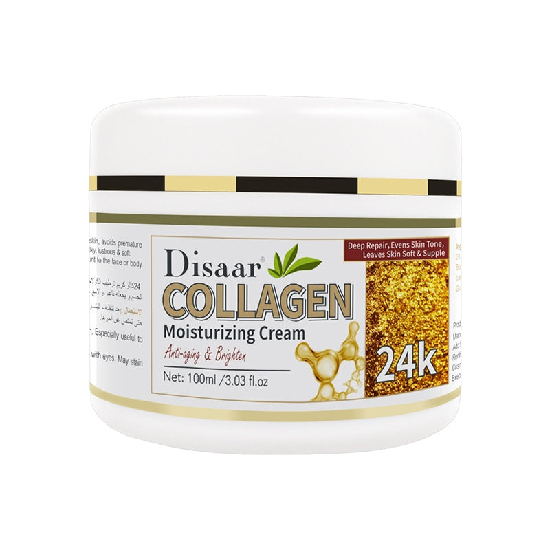 24K Anti-aging Cream 100ml Remodeling Elasticity Moisturizing Cream Smooth Fine Lines Firming Skin Collagen Cream 100ML Default Title