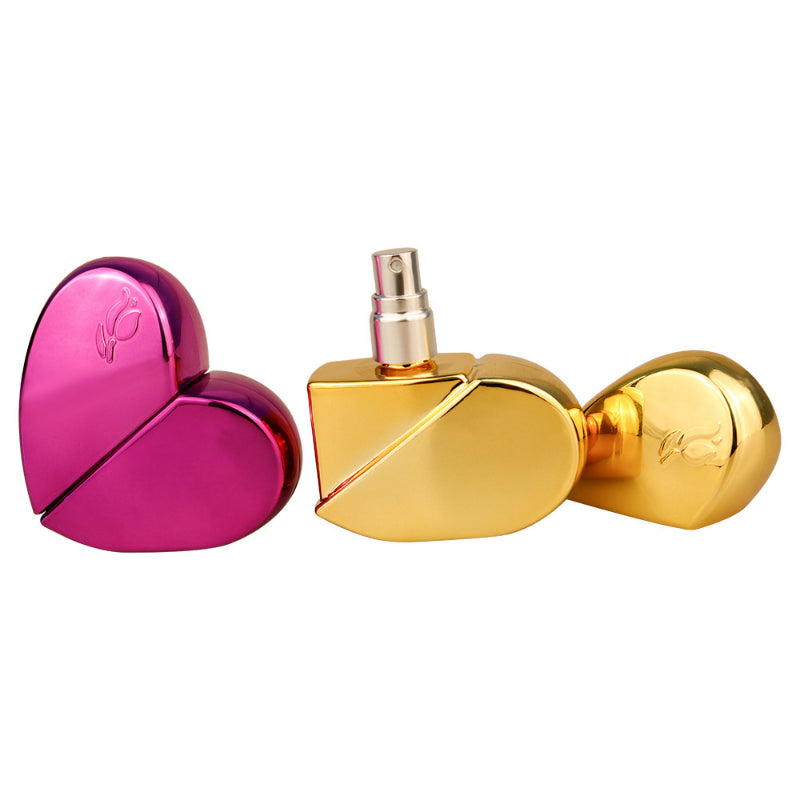 25ml Heart Shaped Refillable Spray Perfume Bottle Thick Glass Pump Woman Parfum Atomizer Travel Empty Cosmetic Containers