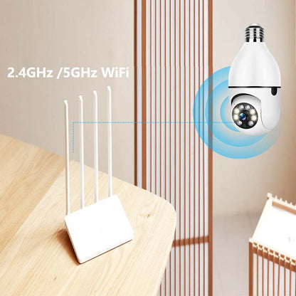 2K 3MP WiFi Bulb Camera for Indoor Security and Baby/Pet Monitoring