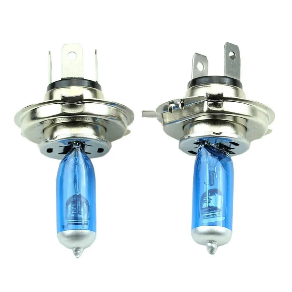 2PCS 6000K DC12V Bi-Xenon HID High Power Super White H4 55W Low Consumption Beam Headlight Bulb Light Lamps Su Car Parts