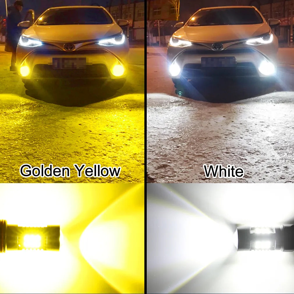 2Pcs H8 H11 Led HB4 9006 HB3 9005 Fog Lights Bulb 3030SMD 1200LM 6000K White Car Driving Running Lamp Auto Leds Light 12V 24V