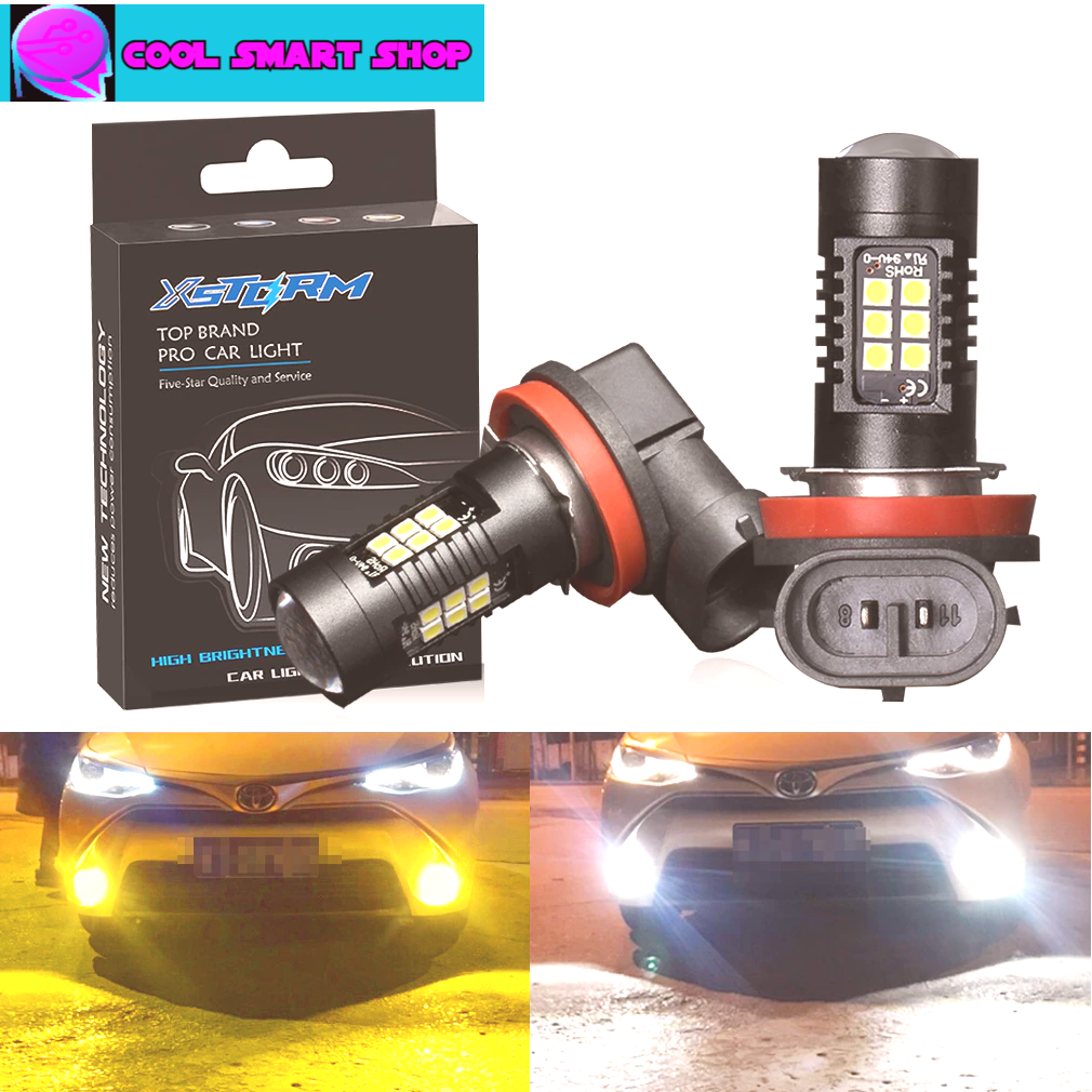 2Pcs H8 H11 Led HB4 9006 HB3 9005 Fog Lights Bulb 3030SMD 1200LM 6000K White Car Driving Running Lamp Auto Leds Light 12V 24V 6000K White