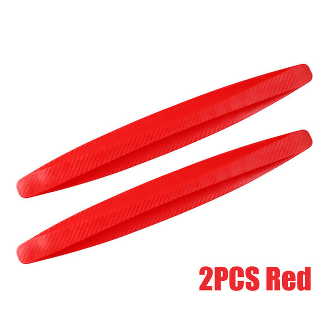 2pcs Car Bumper Protector Strip Guard Corner Protection Strips Scratch Protector Crash Blade Anti-collision Auto Accessories Red