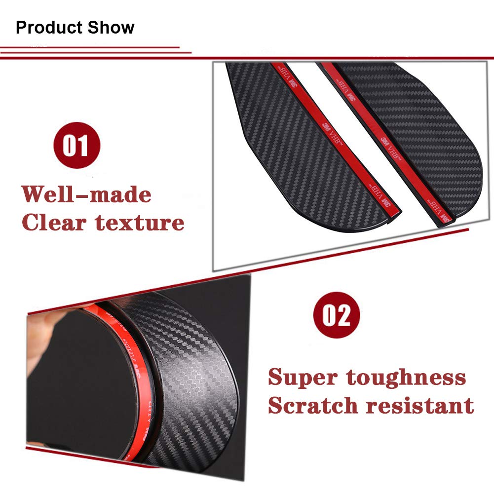 2pcs Car side Mirror waterproof Sun Visor Rain Eyebrow Auto Car Rear View Side Rain Shield Flexible Protector For Car AA