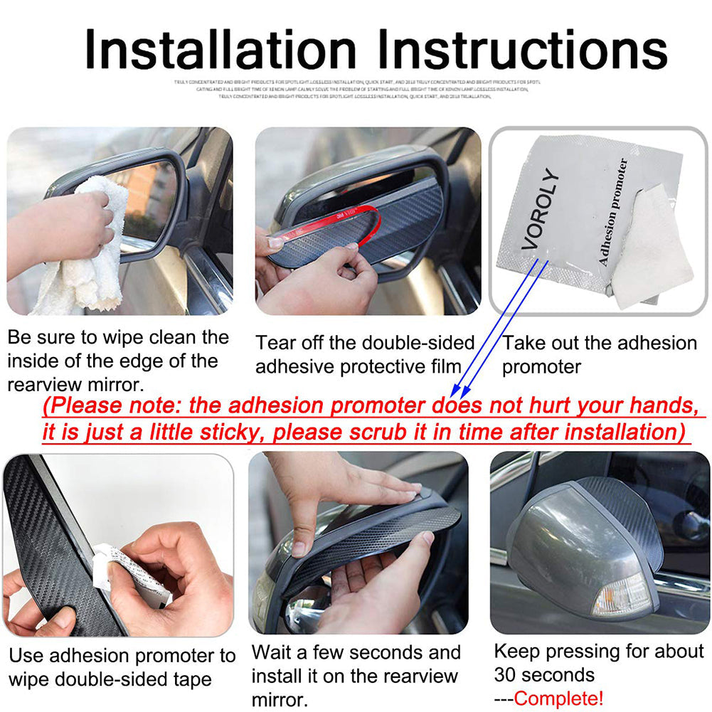 2pcs Car side Mirror waterproof Sun Visor Rain Eyebrow Auto Car Rear View Side Rain Shield Flexible Protector For Car AA