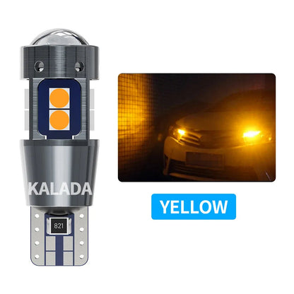 2x High Quality W5W T10 LED CANBUS No Error 5W5 12V 3030 SMD Super Bright Car Interior Side Light Marker Parking Bulb Auto Bulbs Yellow