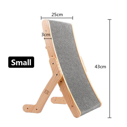 3 In 1 Wooden Cat Scratcher Board Detachable Lounge Bed Cat Scratching Post Grinding Claw Toys Scrapers for Cats Pet Products Bed-Small China