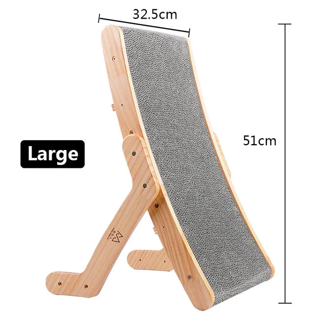 3 In 1 Wooden Cat Scratcher Board Detachable Lounge Bed Cat Scratching Post Grinding Claw Toys Scrapers for Cats Pet Products Bed-Large China
