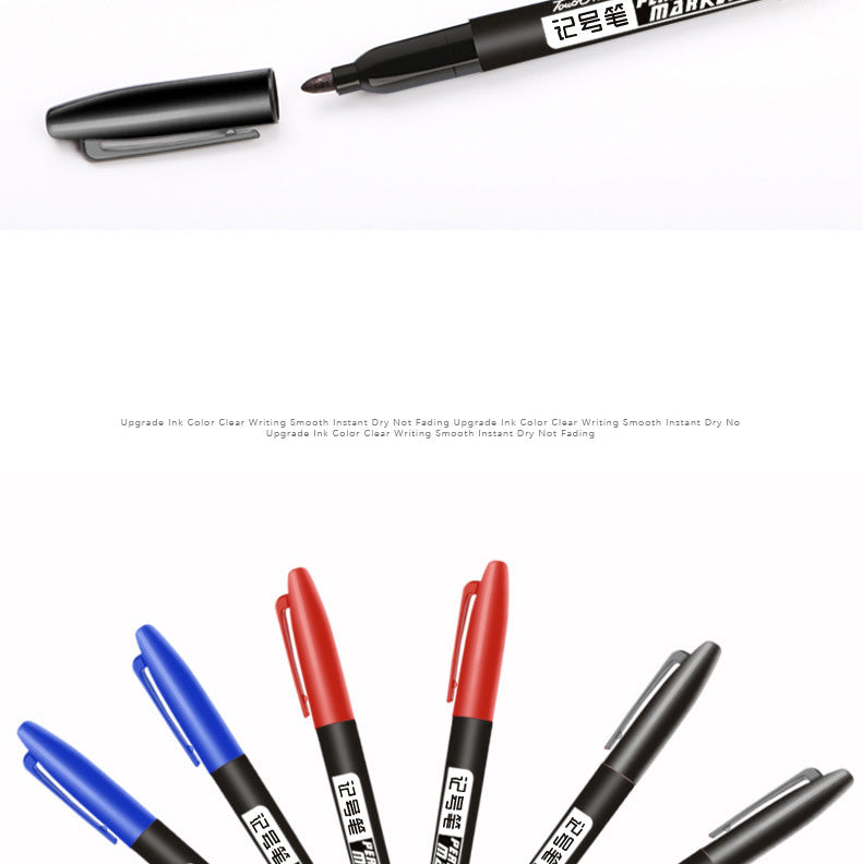 3 pcs/Set Permanent Marker Pen Waterproof Ink Fine Point Black Blue Red Oil Ink 1.5mm Round Toe Fine Color Marker Pens