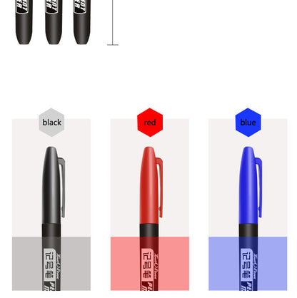 3 pcs/Set Permanent Marker Pen Waterproof Ink Fine Point Black Blue Red Oil Ink 1.5mm Round Toe Fine Color Marker Pens